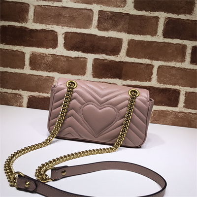 Gu.cci GG Marmont Small Shoulder Bag Dusty Pink 446744
