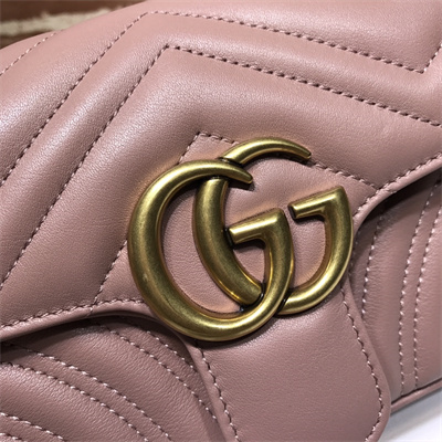 Gu.cci GG Marmont Small Shoulder Bag Dusty Pink 446744