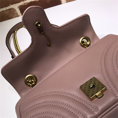 Gu.cci GG Marmont Small Shoulder Bag Dusty Pink 446744