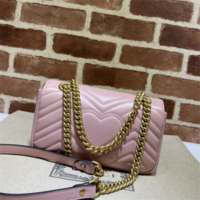 Gu.cci GG Marmont Small Shoulder Bag Pink 446744