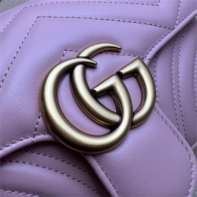 Gu.cci GG Marmont Small Shoulder Bag Pink 446744