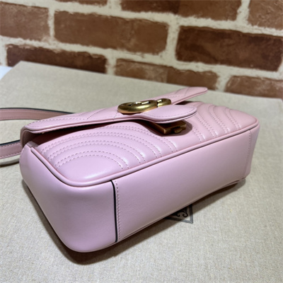 Gu.cci GG Marmont Small Shoulder Bag Pink 446744