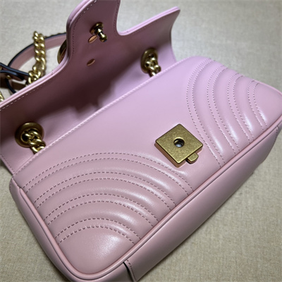 Gu.cci GG Marmont Small Shoulder Bag Pink 446744