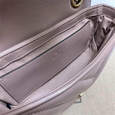 Gu.cci GG Marmont Small Shoulder Bag Lambskin Dusty Pink 446744