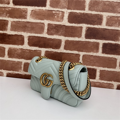 Gu.cci GG Marmont Small Shoulder Bag Lt Green 446744