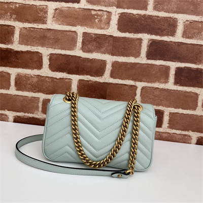 Gu.cci GG Marmont Small Shoulder Bag Lt Green 446744