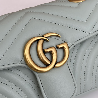 Gu.cci GG Marmont Small Shoulder Bag Lt Green 446744