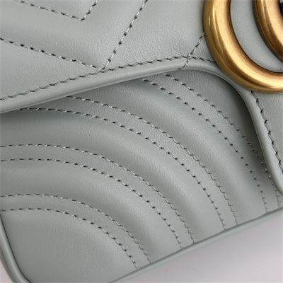 Gu.cci GG Marmont Small Shoulder Bag Lt Green 446744