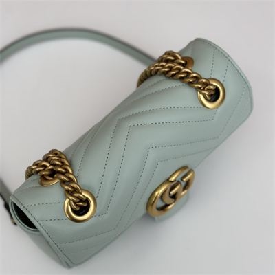 Gu.cci GG Marmont Small Shoulder Bag Lt Green 446744