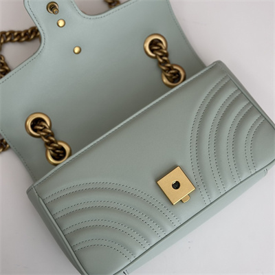 Gu.cci GG Marmont Small Shoulder Bag Lt Green 446744