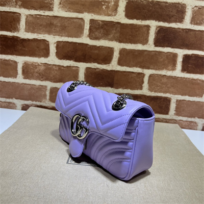 Gu.cci GG Marmont Small Shoulder Bag Purple 446744