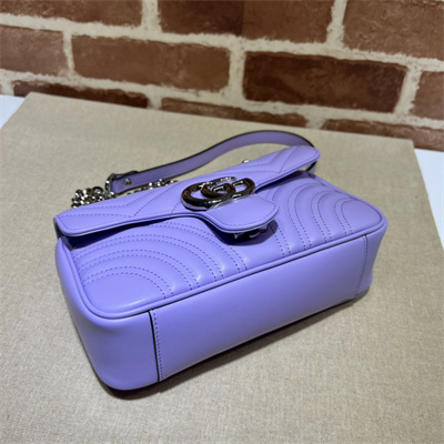 Gu.cci GG Marmont Small Shoulder Bag Purple 446744