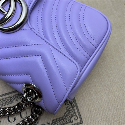 Gu.cci GG Marmont Small Shoulder Bag Purple 446744