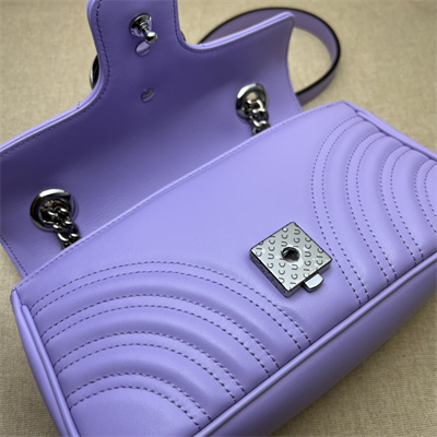 Gu.cci GG Marmont Small Shoulder Bag Purple 446744