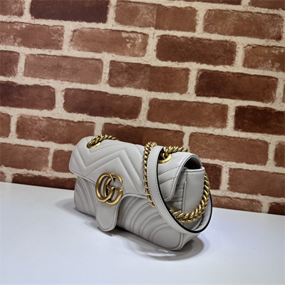 Gu.cci GG Marmont Small Shoulder Bag Grey 446744