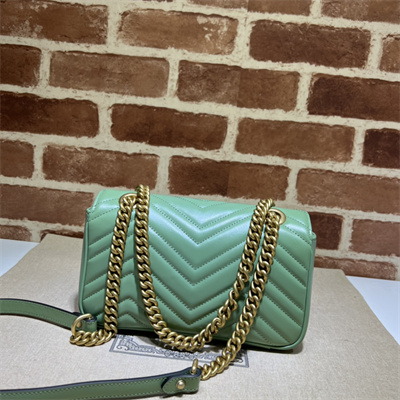 Gu.cci GG Marmont Small Shoulder Bag Green 446744