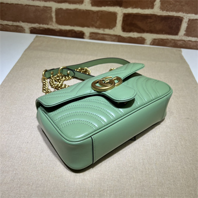 Gu.cci GG Marmont Small Shoulder Bag Green 446744