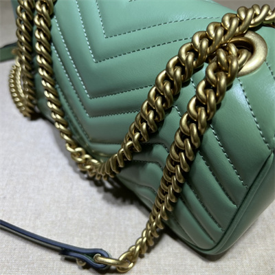 Gu.cci GG Marmont Small Shoulder Bag Green 446744