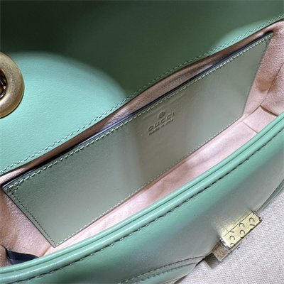 Gu.cci GG Marmont Small Shoulder Bag Green 446744