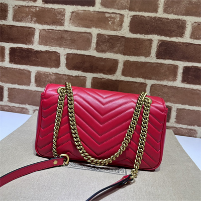Gu.cci GG Marmont Medium Shoulder Bag Red 443497