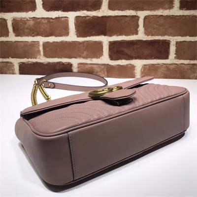 Gu.cci GG Marmont Medium Shoulder Bag Dusty Pink 443497