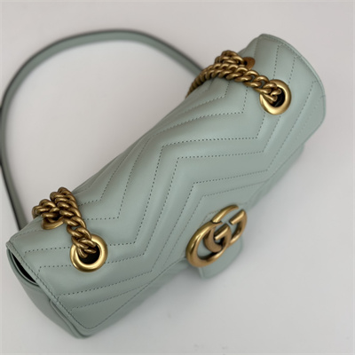 Gu.cci GG Marmont Medium Shoulder Bag Lt Green 443497