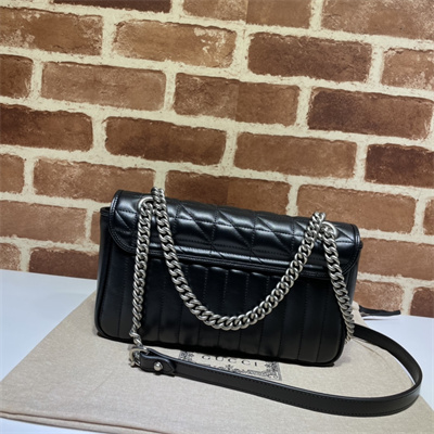 Gu.cci GG Marmont Medium Shoulder Bag Black 443497