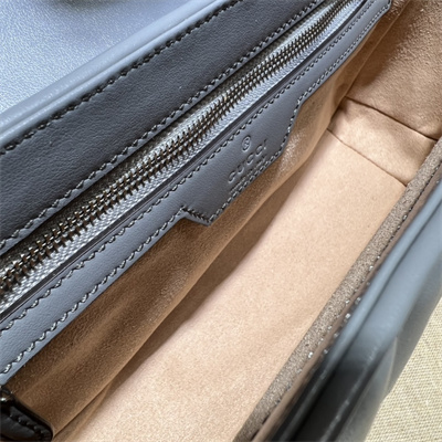 Gu.cci GG Marmont Medium Shoulder Bag Grey 443497