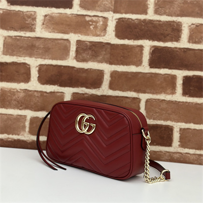 Gu.cci GG Marmont Small Shoulder Bag Burgundy 447632