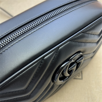 Gu.cci GG Marmont Small Shoulder Bag Black 447632