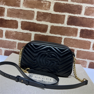 Gu.cci GG Marmont Small Shoulder Bag Black 447632