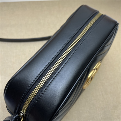 Gu.cci GG Marmont Small Shoulder Bag Black 447632