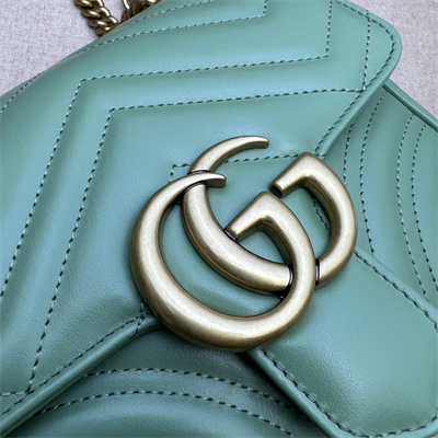 Gu.cci GG Marmont Mini Shoulder Bag Green739682