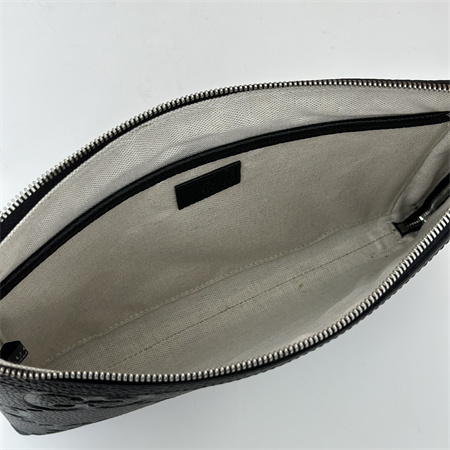 Gu.cci JUMBO GG SMALL TRAVEL DOCUMENT CASE Black Leather 794085