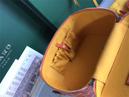 Go*ard muse vanity case in Go*ardine canvas & cervon calfskin