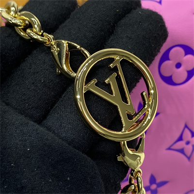 L.V Coussin Pochette Monogram Embossed Lambskin Hot Pink M80745