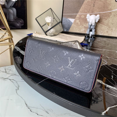 LV Clémence Wallet Monogram Empreinte Leather Navy M69415