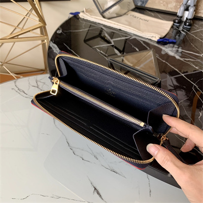LV Clémence Wallet Monogram Empreinte Leather Navy M69415