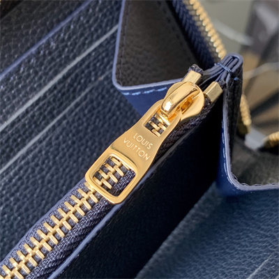 LV Clémence Wallet Monogram Empreinte Leather Navy M69415