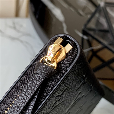 LV Clémence Wallet Monogram Empreinte Leather Black M60171
