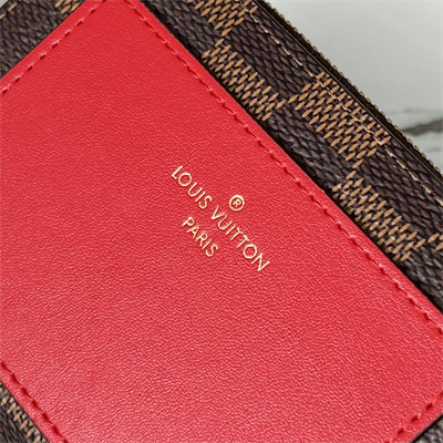 LV Lou Wallet Damier Ebene Canvas and Smooth Calfskin N81461