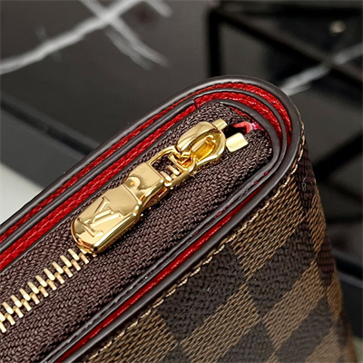 LV Lou Wallet Damier Ebene Canvas and Smooth Calfskin N81461