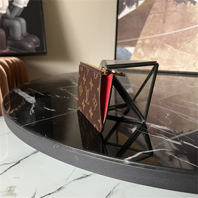 L.V Romy Card Holder Monogram Canvas Red M81882