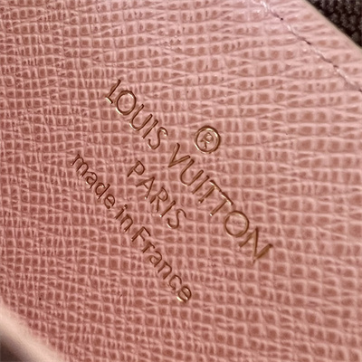 LV Card Holder Recto Verso Damier Ebene Canvas Pink N60405