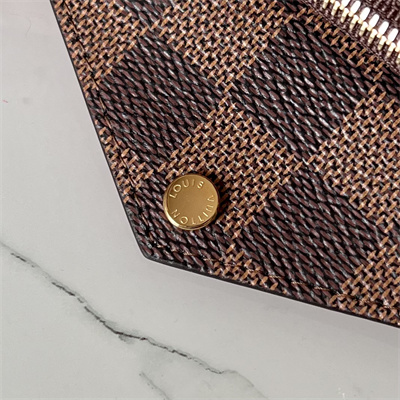 LV Card Holder Recto Verso Damier Ebene Canvas Red N60405