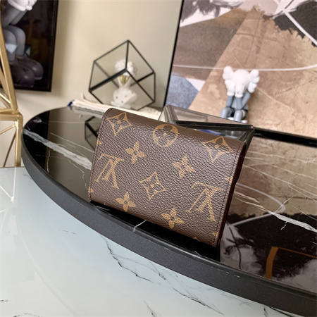 L.V Rosalie Coin Purse Monogram Canvas Inside Dk Red M41939