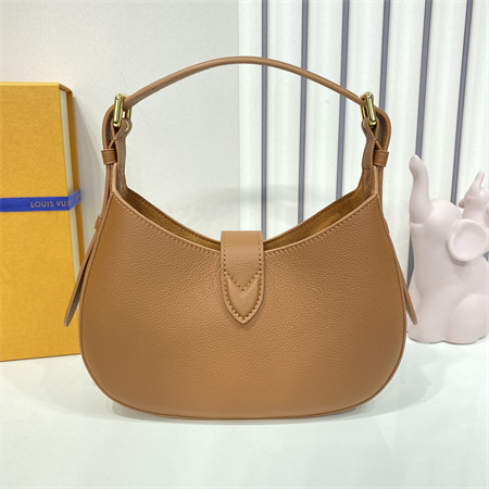 L.V Low Key Shoulder Bag Grained Calfskin Cognac Brown M24885