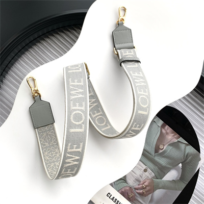 L0ew* anagram strap in jacquard and calfskin