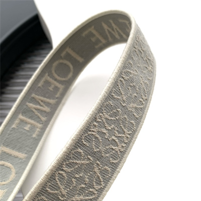 L0ew* anagram strap in jacquard and calfskin