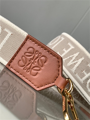 L0ew* anagram strap in jacquard and calfskin